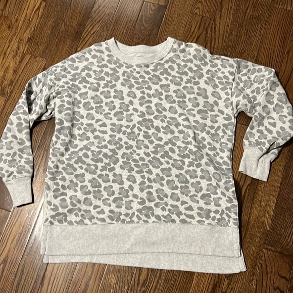 aerie Tops - Aerie Leopard Crewneck Sweatshirt